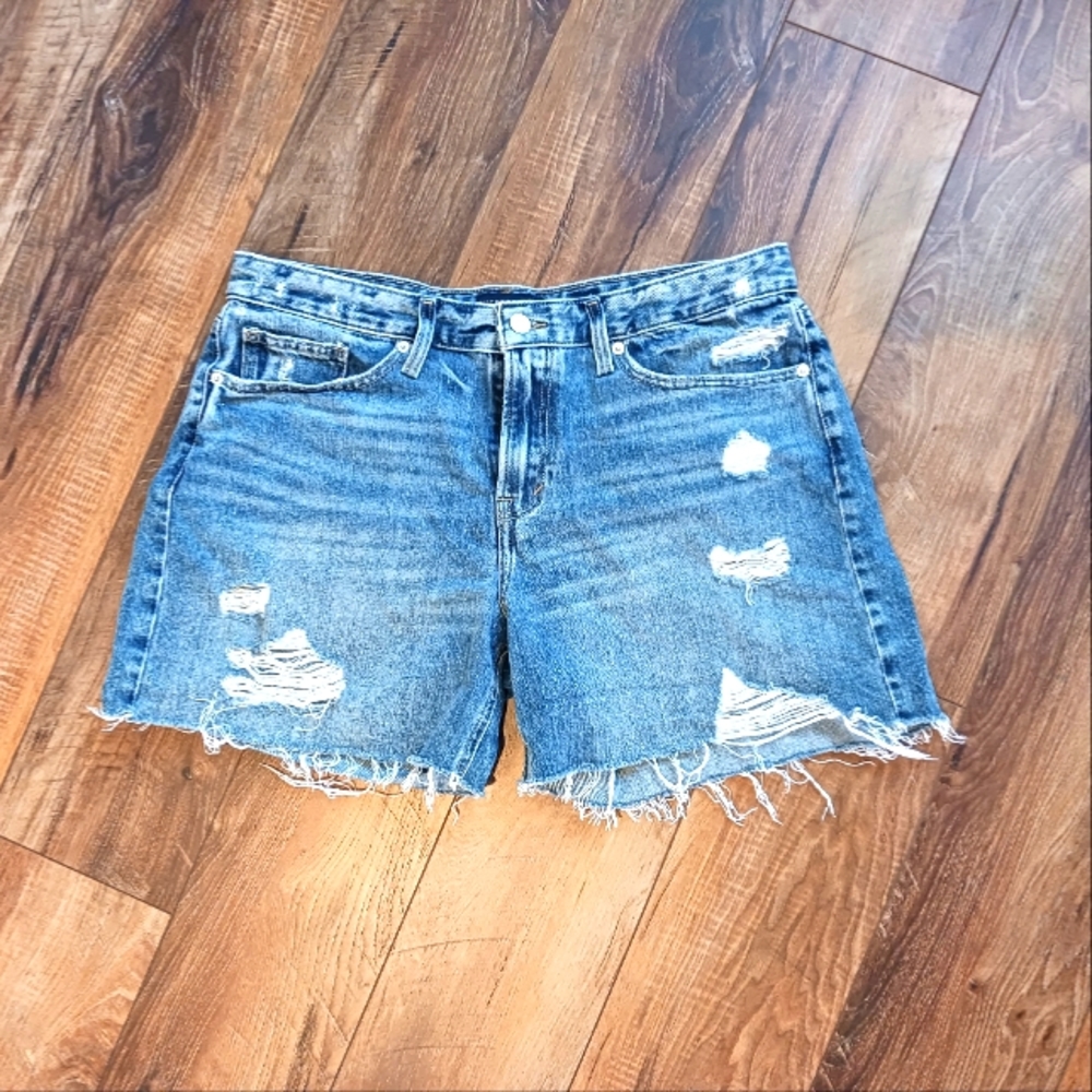 Lucky Brand Boyfriend Short-Distressed Cut Off Jean Shorts